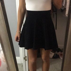 Black simple skater skirt